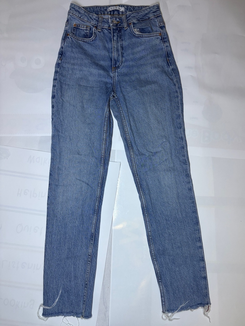 Denim&Co Women's Straight Leg Light Blue Jeans